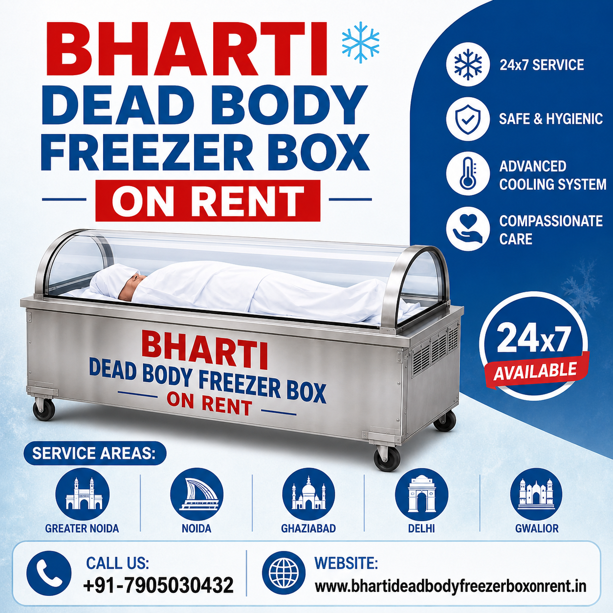 Dead body freezer box service